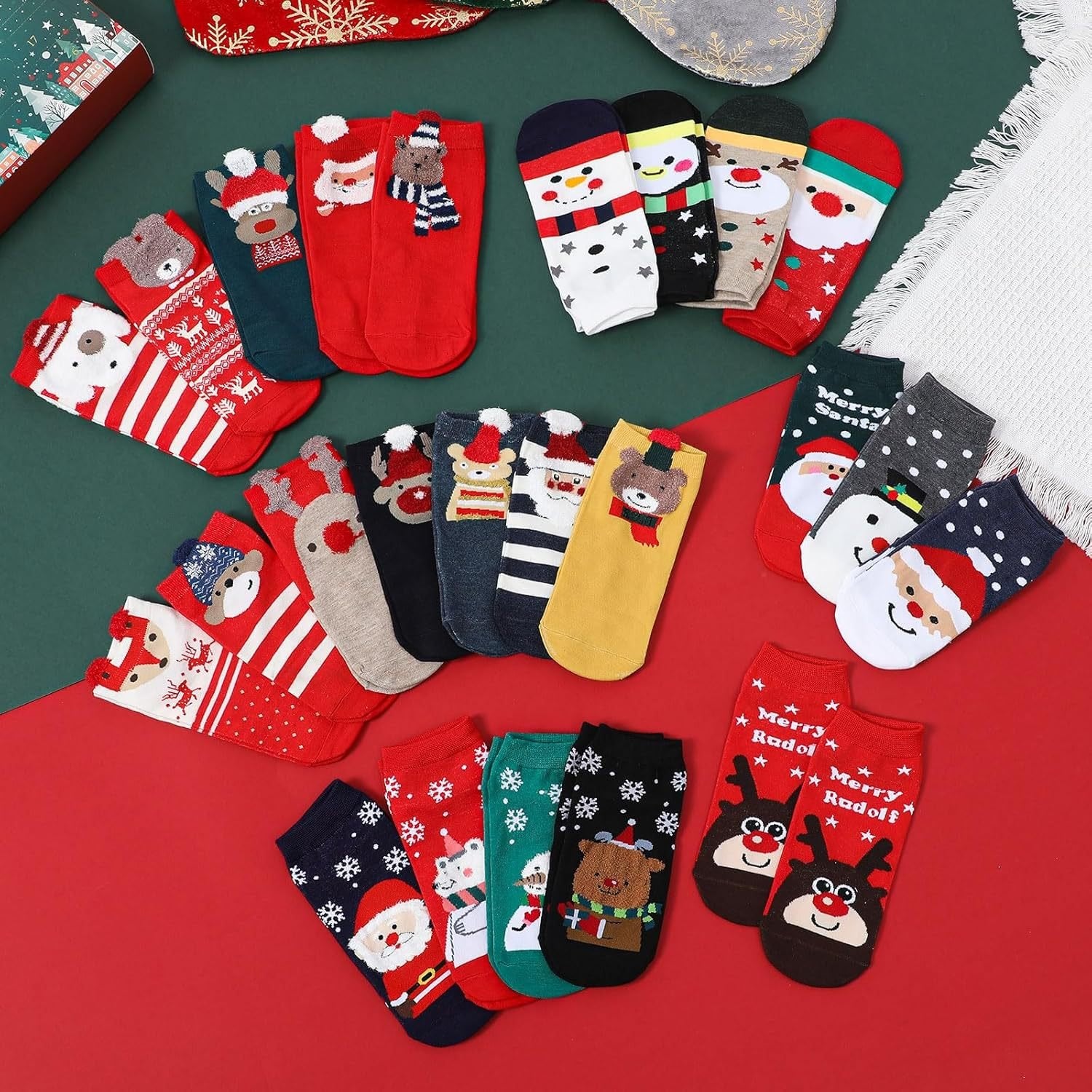 🎅TikTok Last Day Sale - 70% OFF🎉Christmas Countdown Socks Blind Box
