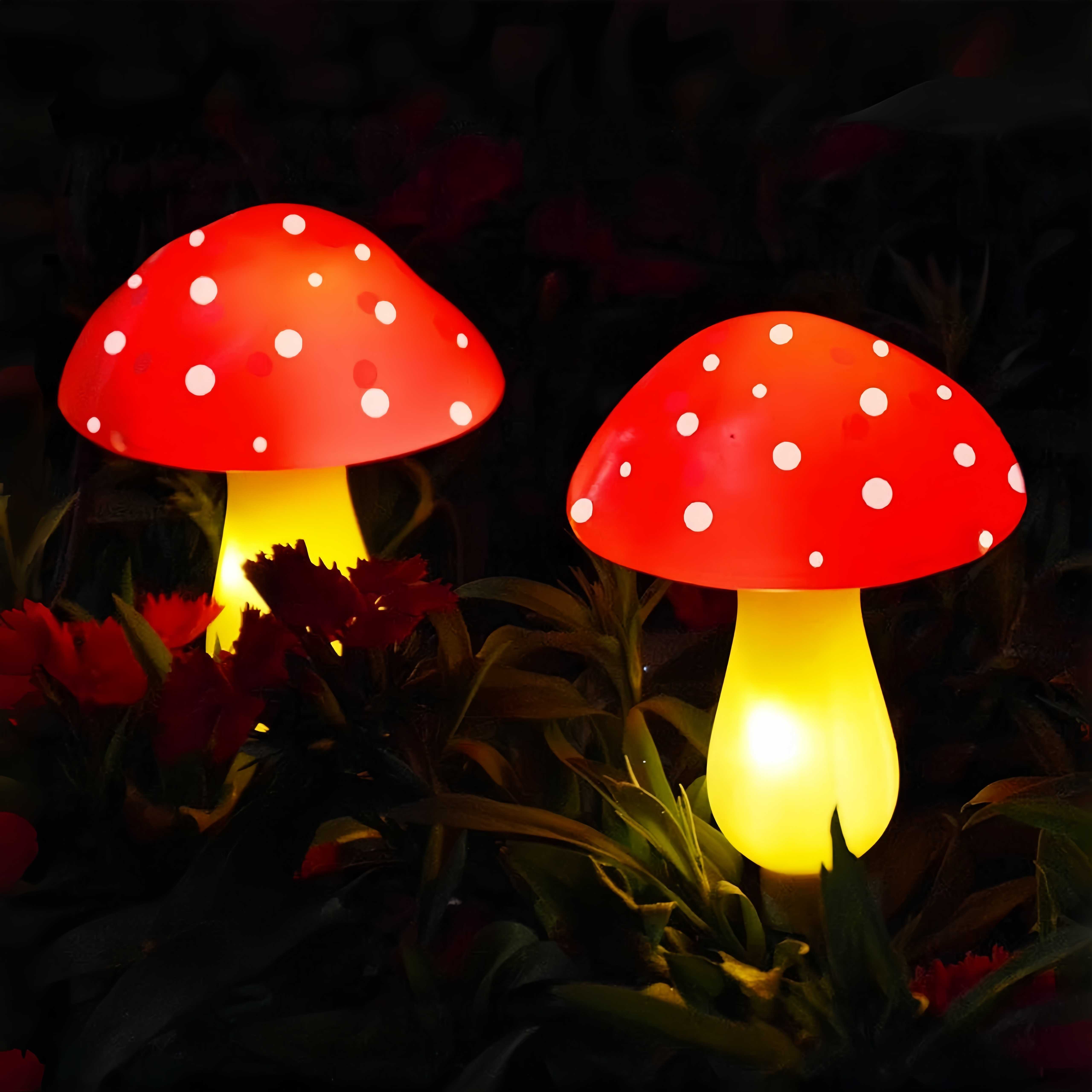 🎁TikTok Last Day Sale - 70% OFF🔥Solar Powered Mushroom Shaped Garden Glow Light