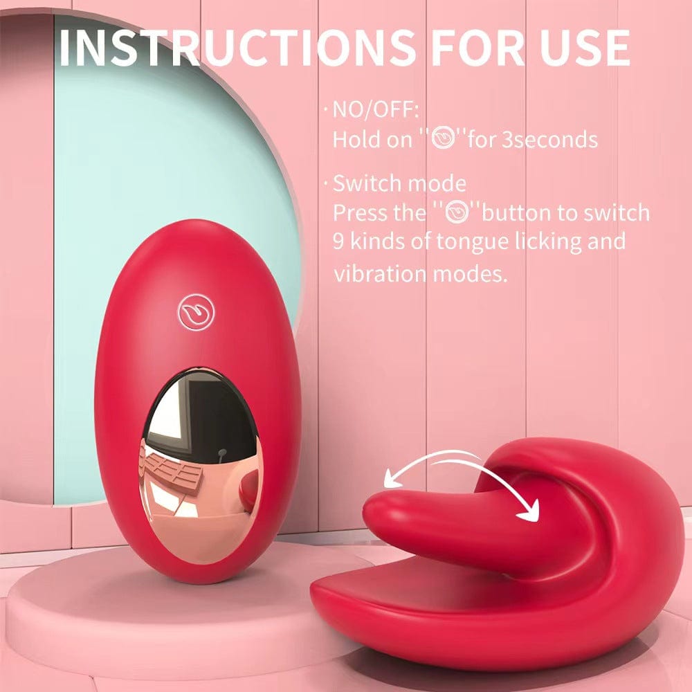 Tongue Shape Licking Nipples Clit Stimulation Vibrators For Women