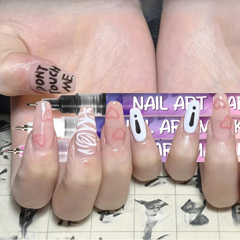 🎨12 Color Nail Doodle Pen for DIY Nail Art
