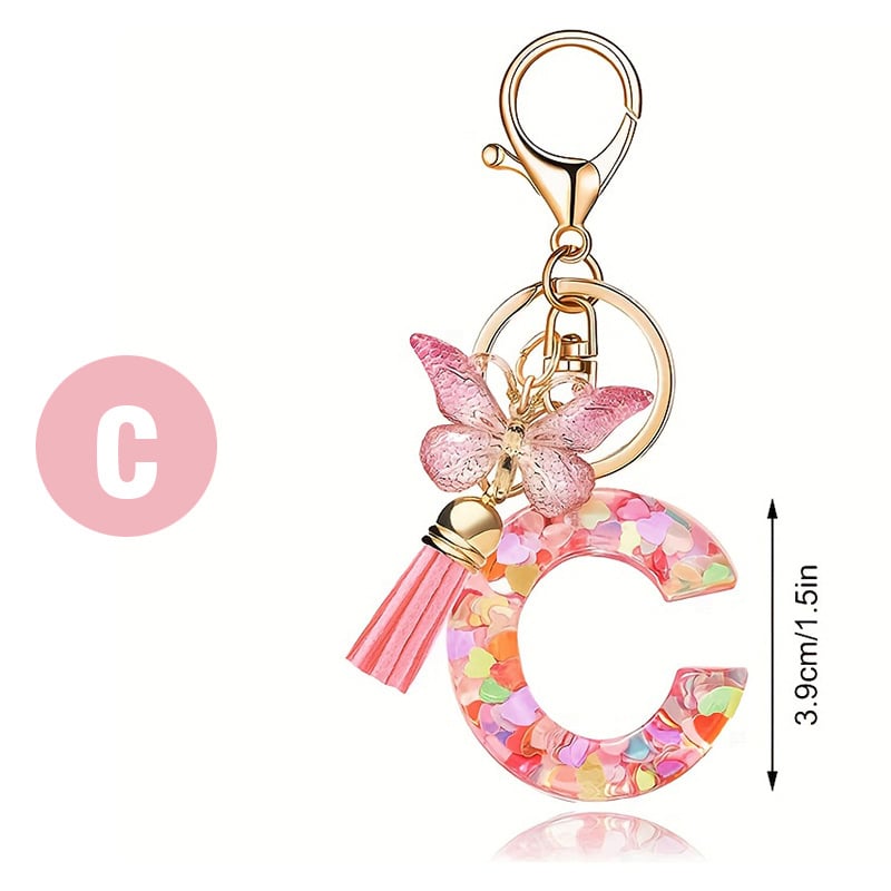 🎁TikTok Last Day Sale - 70% OFF🔥Initial Letter Keychains🦋