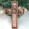 🔥Last Day Sale 49% OFF - Nativity Scene Scripture Cross, Christmas Ornament