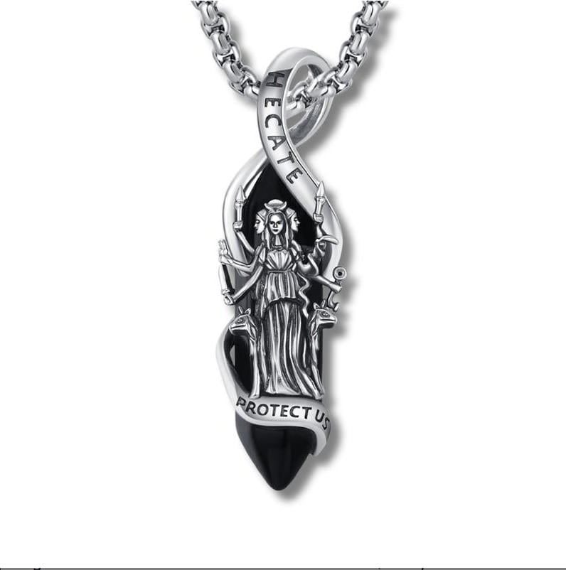🔮Handmade S925 Hecate Necklace：The Goddess of Magic Night and Witchcraft