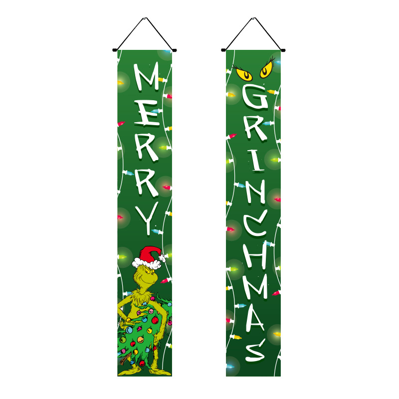 🎄Early Christmas Sale🎁-Green sully Grinch outdoor porch couplet