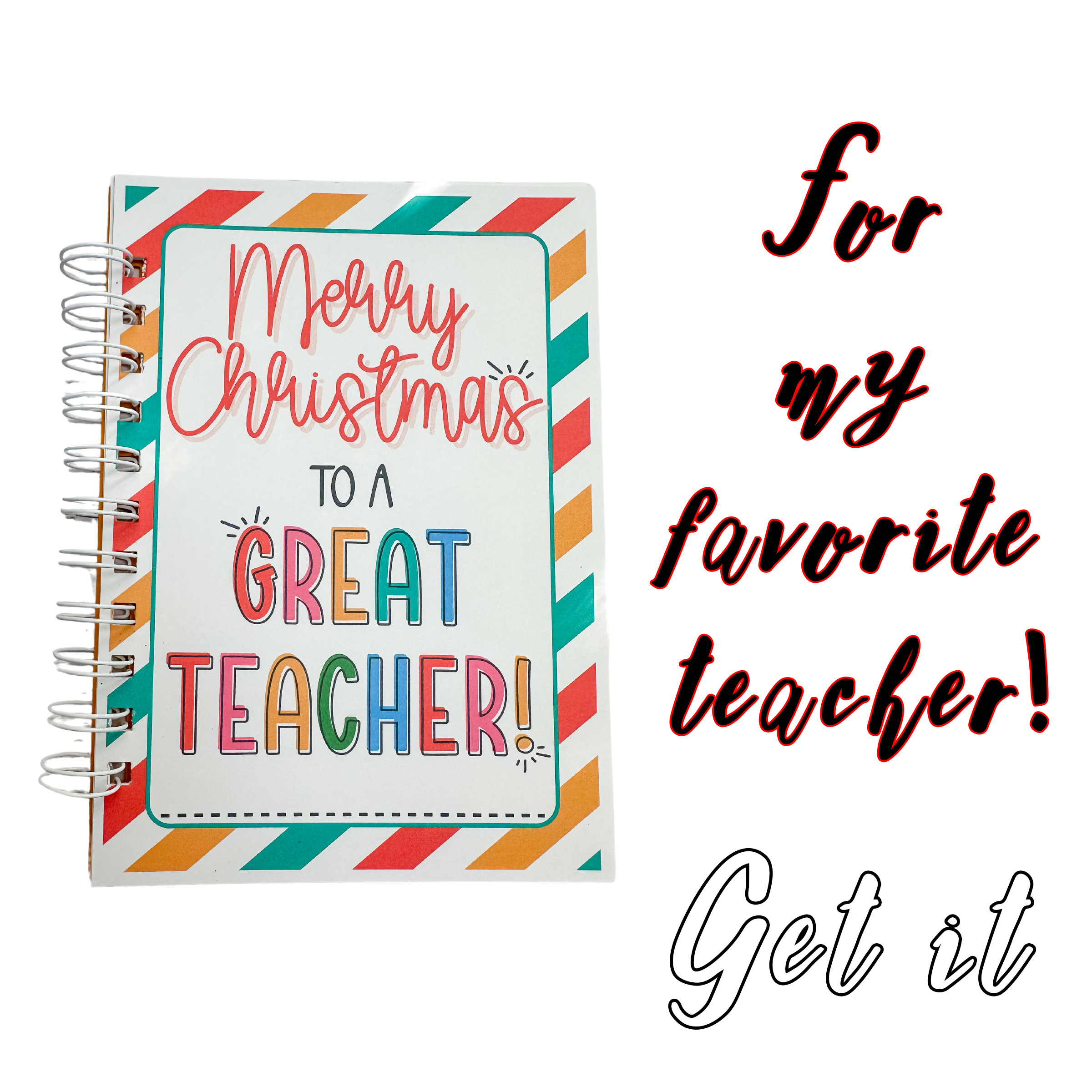 👩‍🏫Teacher Gift Card Book📚-🎄Merry Christmas