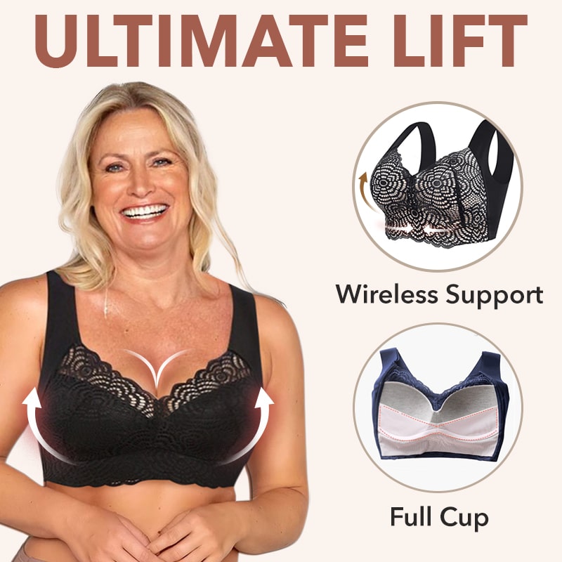💖MOTHER'S DAY SALE-Lift Stretch Full-Figure Seamless Lace Cut-Out Bra⚡BUY 2 GET 80% OFF+FREE SHIPPING🚀