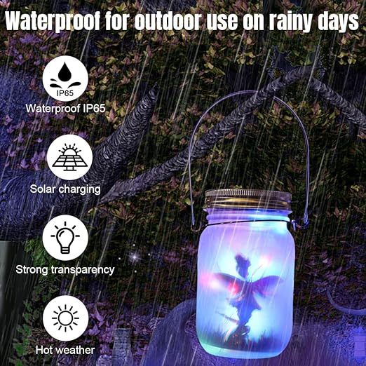 Fantasy fairy tale solar LED outdoor lantern chandelier