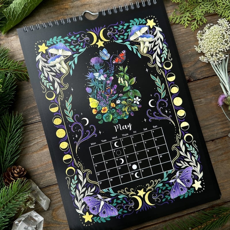 ✨Favorite paintings of the year- Calendar with moon phases📆