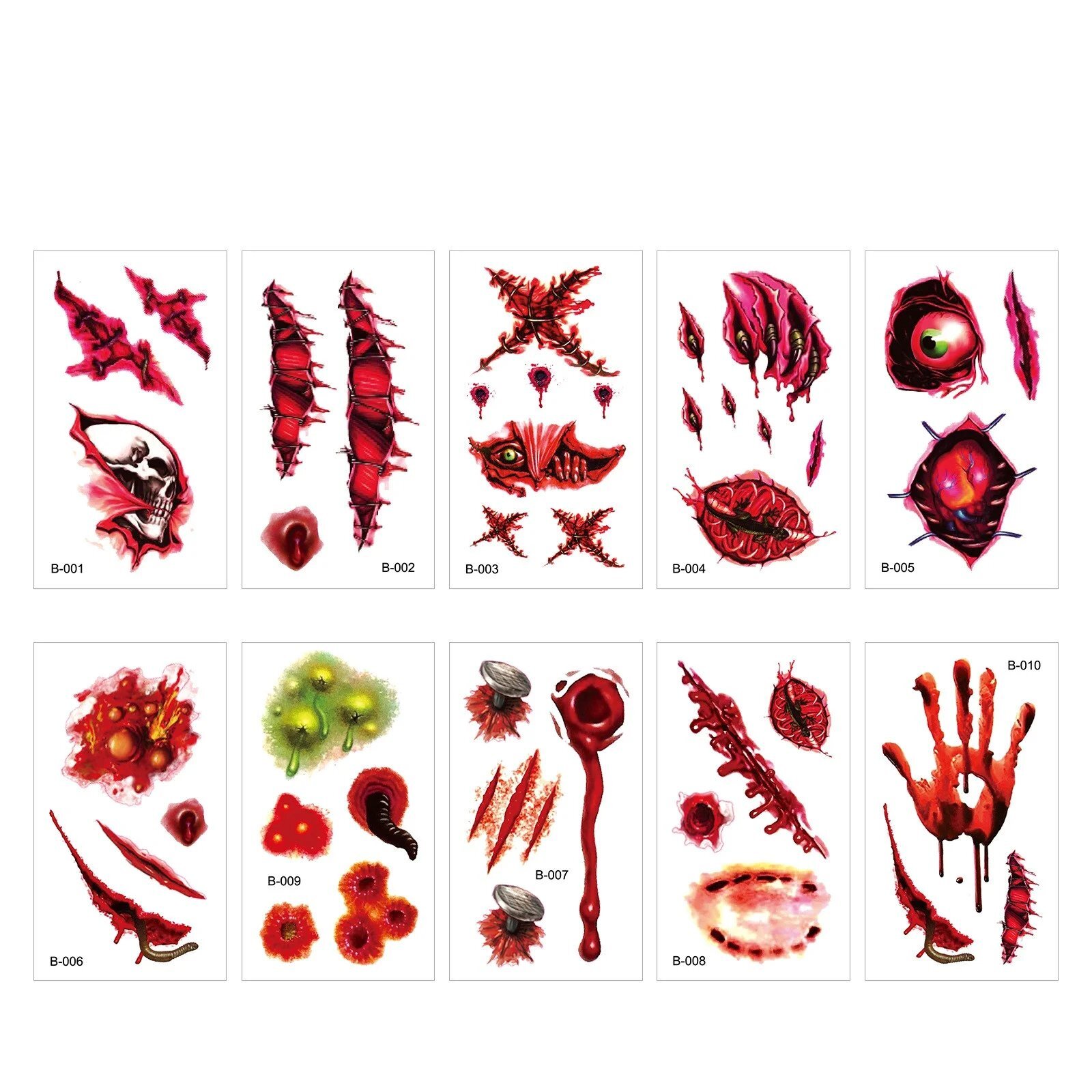 🎃HALLOWEEN PRE SALE 49% OFF😈Halloween Prank Makeup Temporary Tattoo