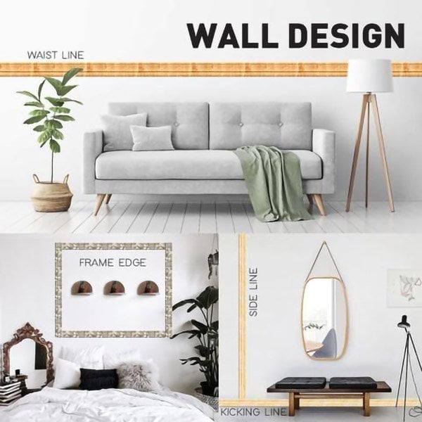 Self-Adhesive Environmental Protection 3D Wall Edging Strip (7.55 FEET/ROLL)