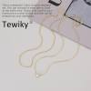 Tewiky Diamond Necklaces for Women, Dainty Gold Necklace 14k Gold Plated Long Lariat Necklace Simple Gold CZ Diamond Choker Necklaces for Women Trendy Gold Necklace Jewelry Gifts for Girls