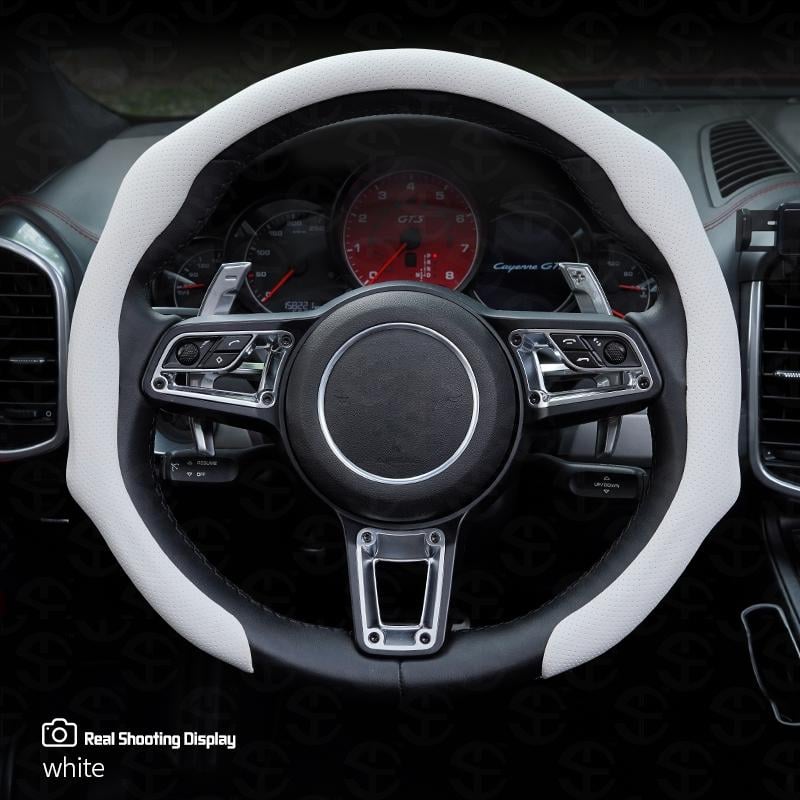 ⏰LAST DAY SALE 50% OFF💥Nappa Leather car Steering wheel Cover
