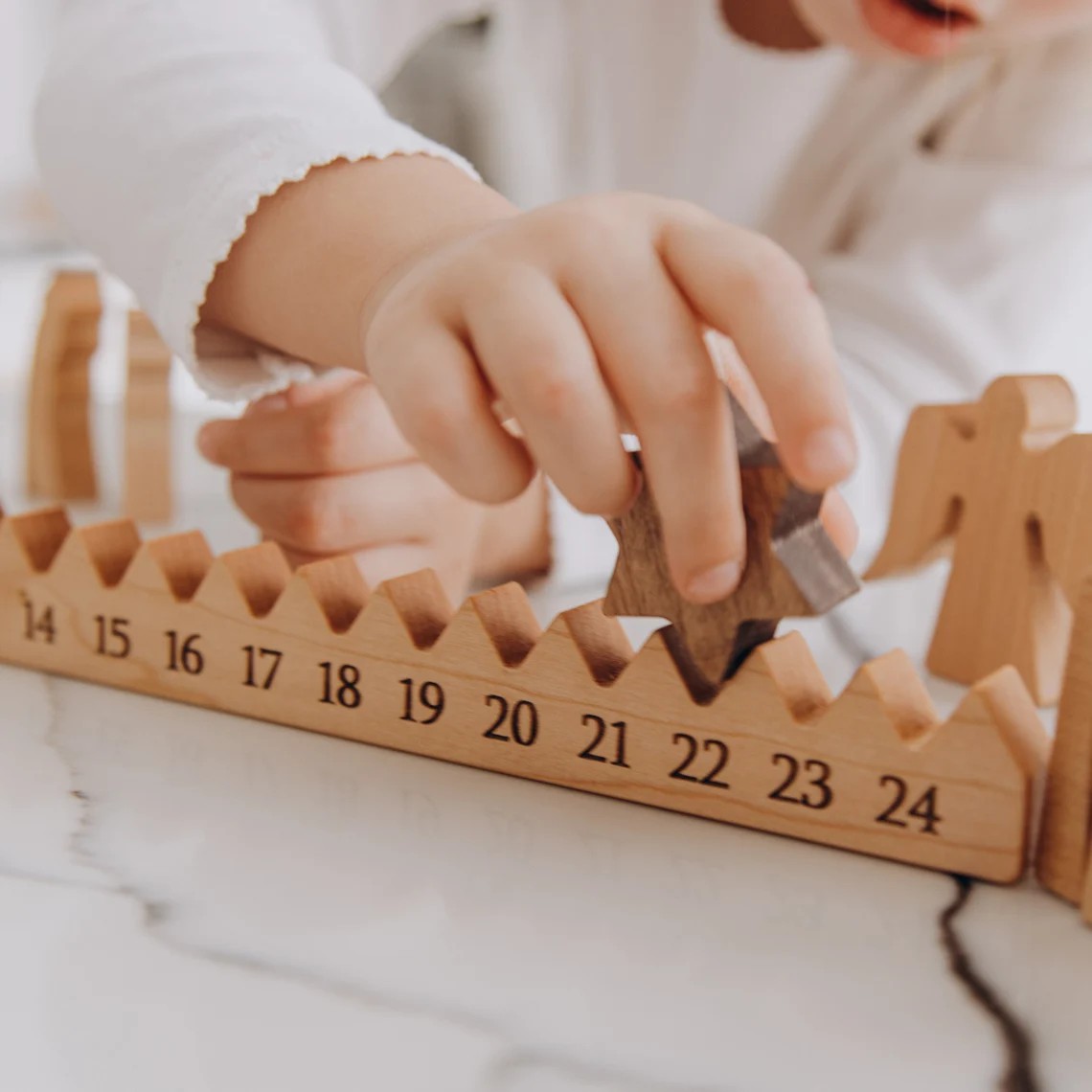 Wall-Mountable Wooden Christmas Advent Calendar