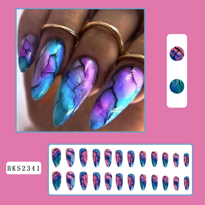 🔥Last Day Promotion 50% OFF -🎁- 💎Sparkling Blue Starry Sky & 💎Shimmering Pearl Press-on Nails