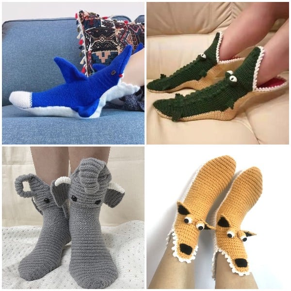 (🌲Early Christmas Sale - 49% OFF)🔥- 3D Knit Crocodile Socks