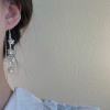 Fashion Crystal Flower Tassel Earrings