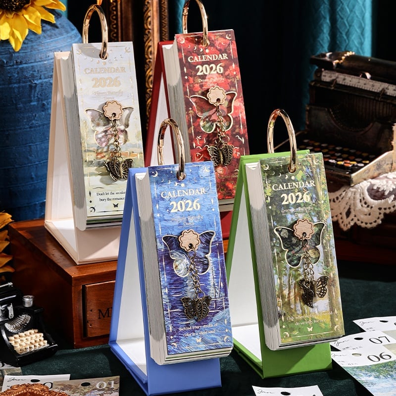 🎁TikTok Last Day Sale - 70% OFF🎉2026 Vintage European Style Oil Painting Flip Calendar🎨