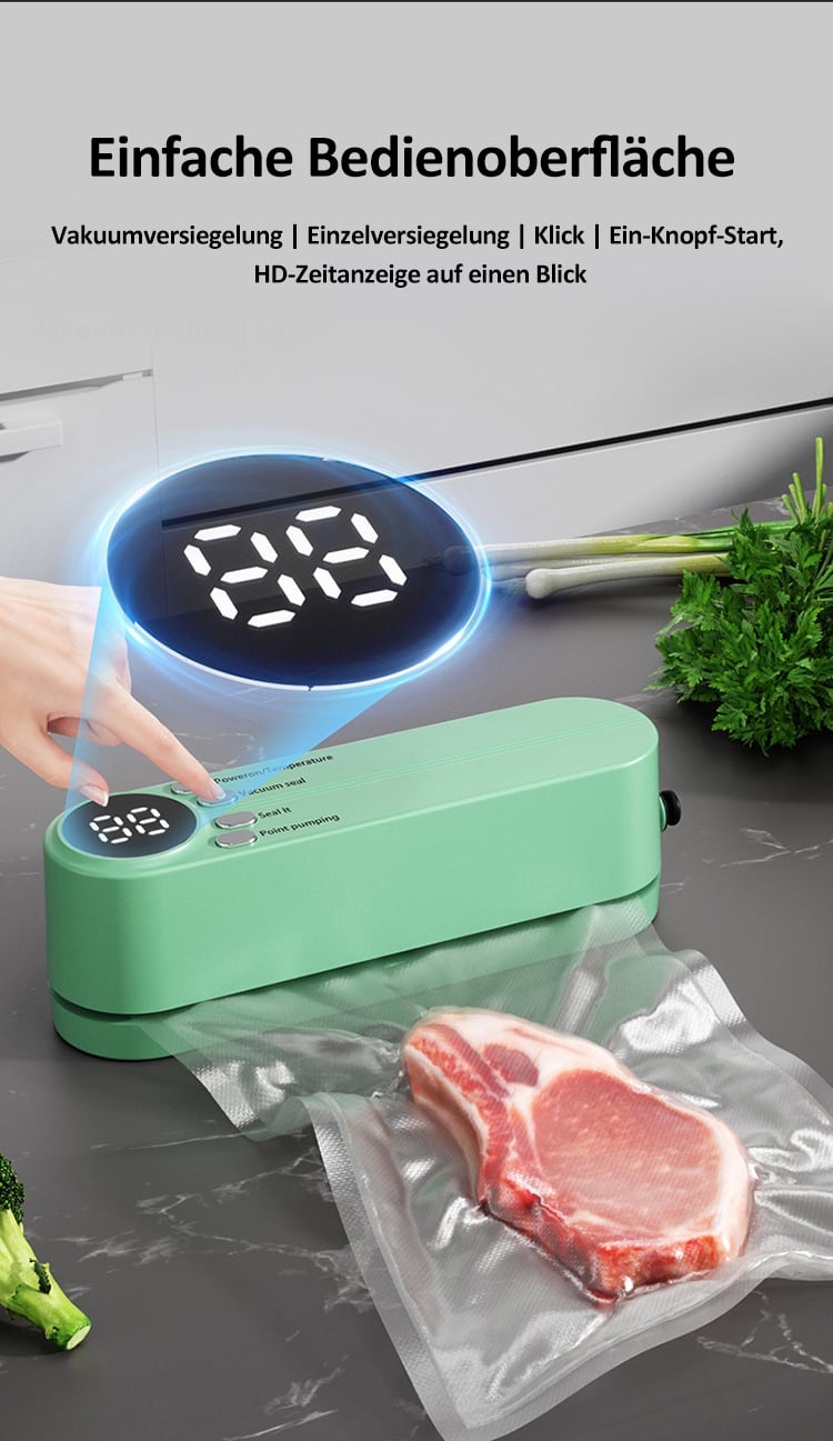 🥗Halten Sie Ihr Essen frisch –  ✨Mini kabelloser Vakuumversiegeler
