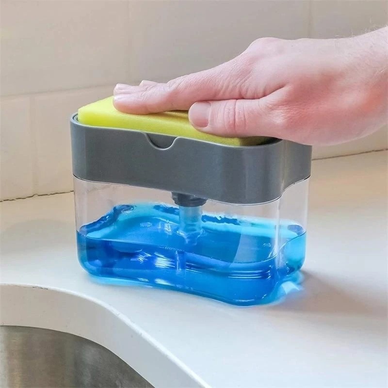 Early Christmas Hot Sale 50% OFF- 2-in-1 Soap Pump Dispenser and Sponge Holder(Buy 2 Free Shipping)