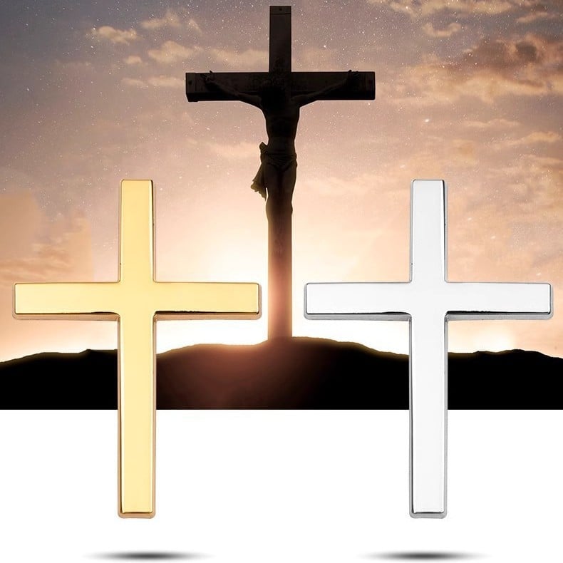 ⏰LAST DAY SALE 50% OFF✝️Metal Jesus Christ Cross Badge Stickers
