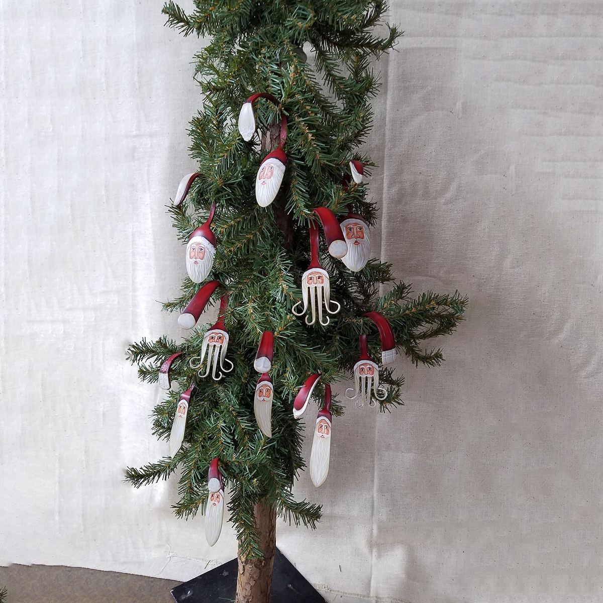 Curly Fork Santa Christmas Ornament