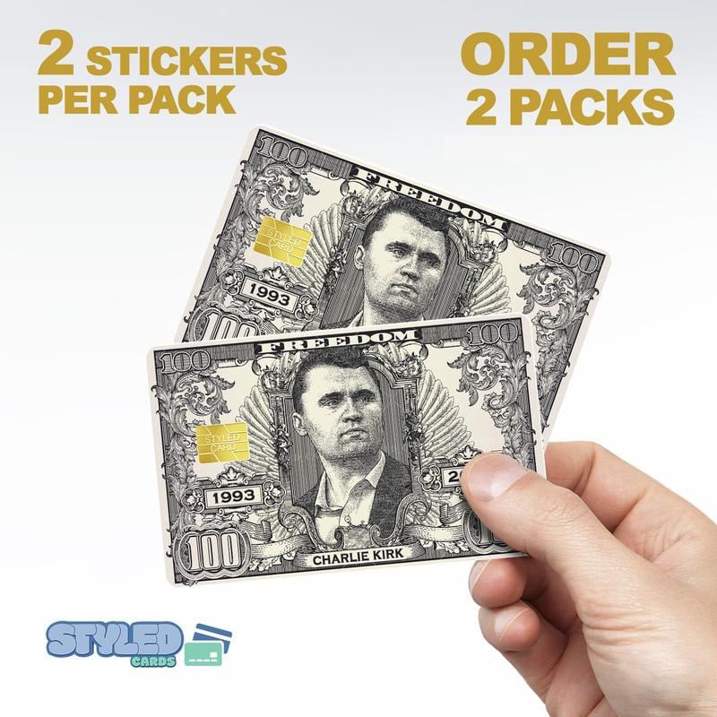 🙏60% OFF For Charlie's Fans -🎗️🕊️Charlie Kirk Debit Card Stickers