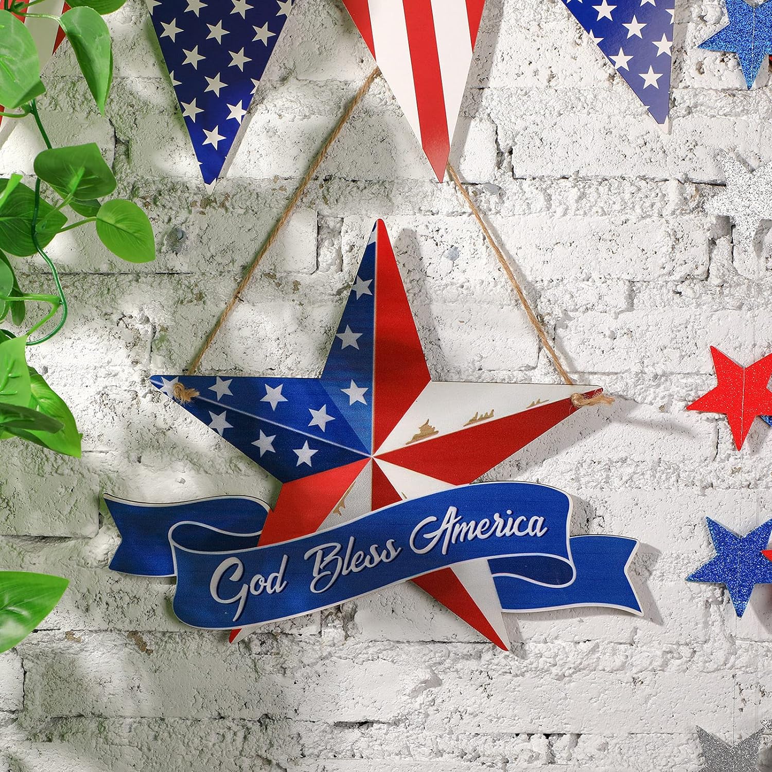 HandMade 4th of July Hanging Door Sign