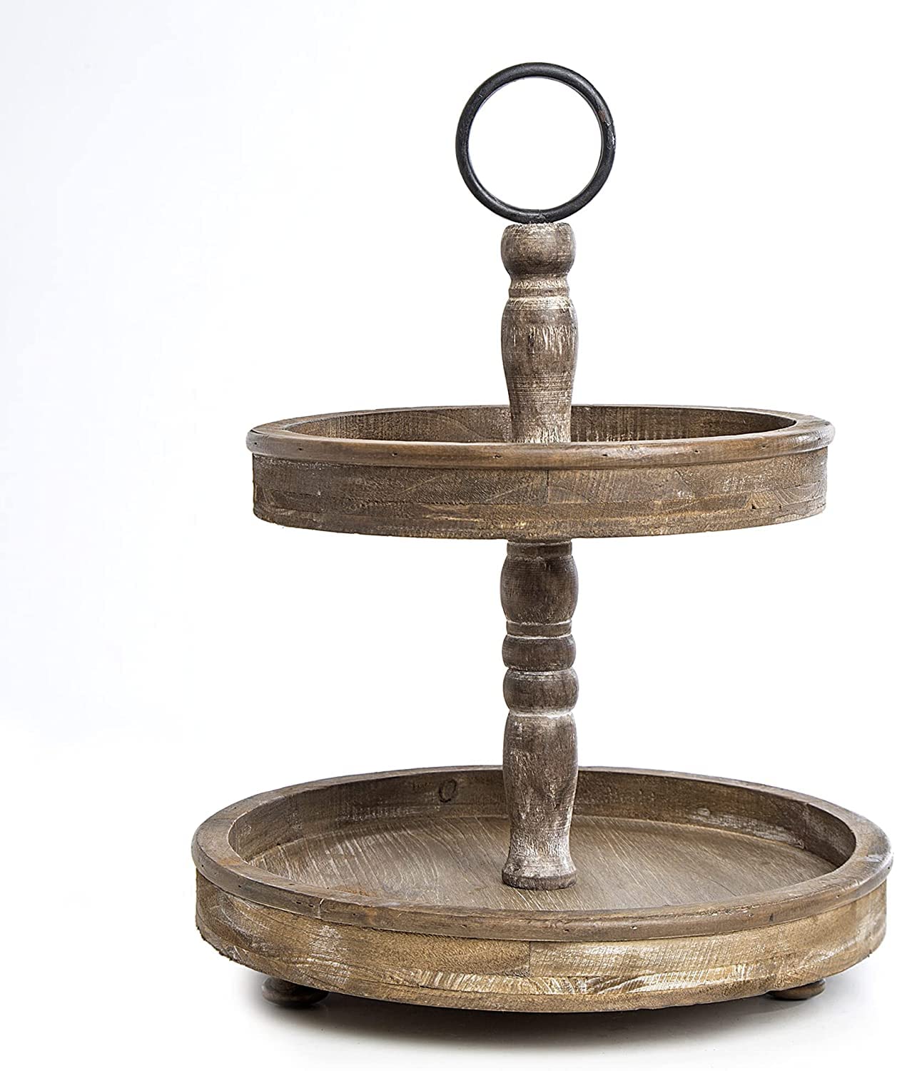 Vintage Wood 2 Tiered Tray