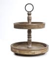 Vintage Wood 2 Tiered Tray