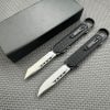 Double push button structure finger ring aluminum alloy handle OTF knife