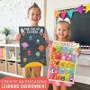 16-Pack Vibrant Educational Posters for Classroom & Homeschool