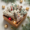 DIY herzförmiges handgesticktes Weihnachtsornament