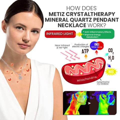 🔥Last Day Promotion- SAVE 70%🎄Metiz Crystaltherapy Quartz Gemstone Necklace