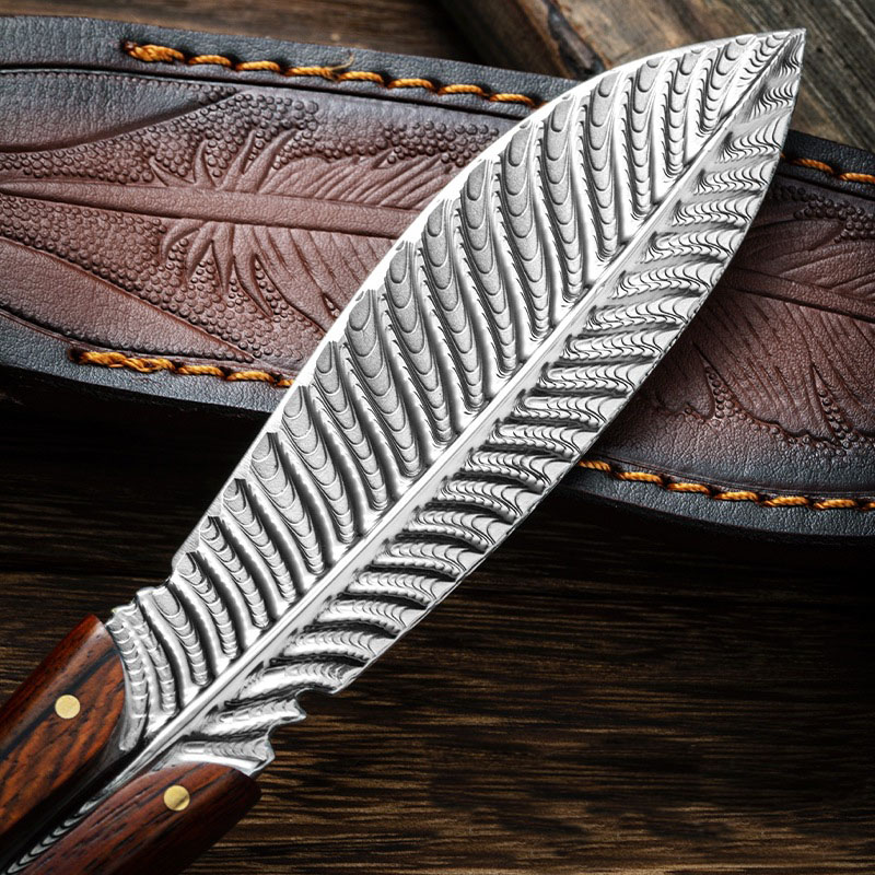 💝2023 Father's Day Save 48% OFF🎁Phoenix Feather Pattern Outdoor Knife(BUY 2 GET FREE SHIPPING)