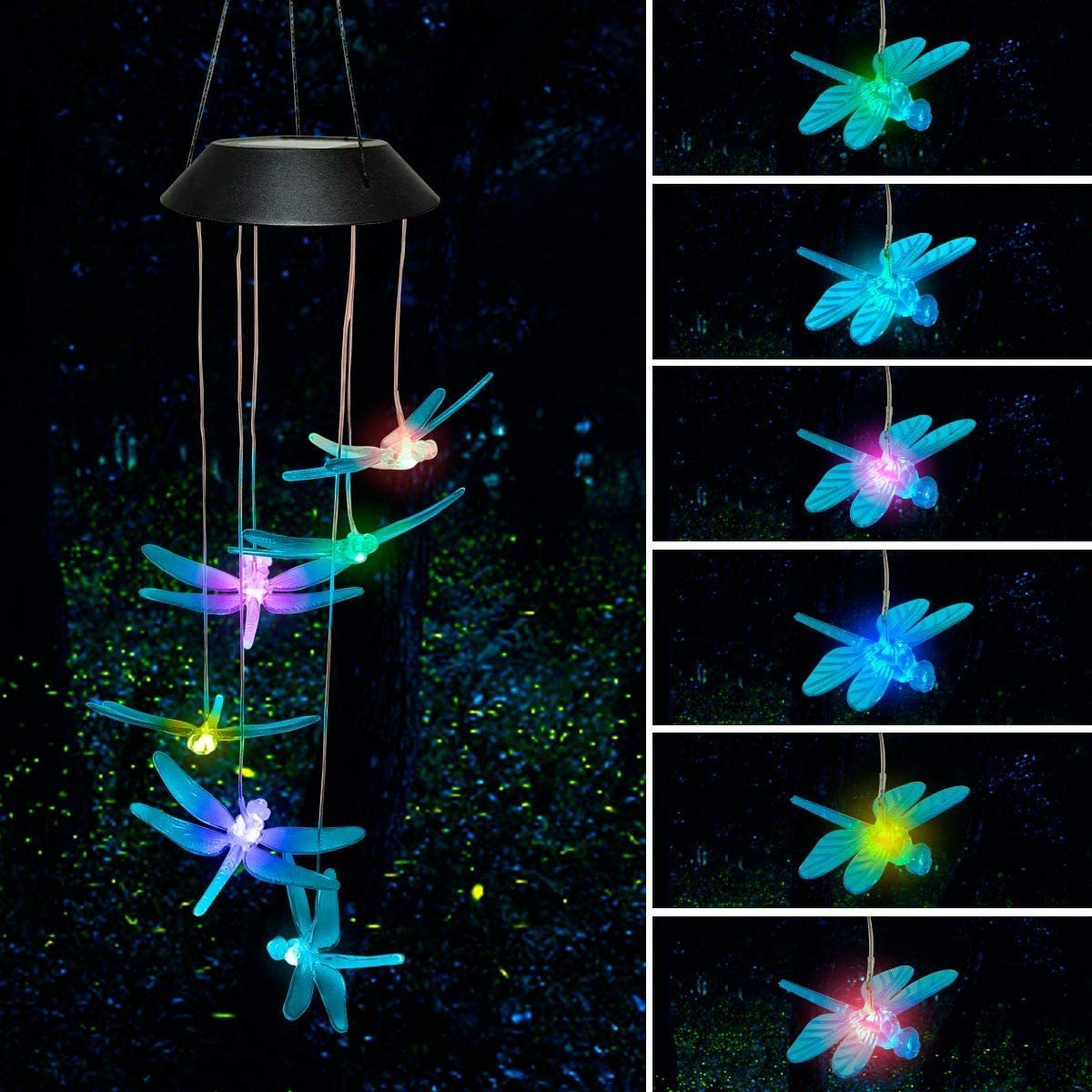 Mother's Day Limited Time Sale 70% OFF💓Patio Solar Hummingbird Wind Chimes Butterfly Landscape Lights