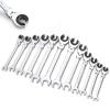 Ratcheting Wrench Set with Open Flex-head