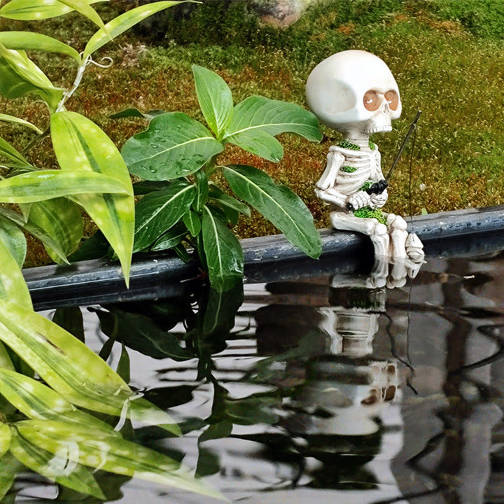 🔥HOT SALE PROMOTION 49% OFF👻Handmade Fishing Skeleton Halloween Decor