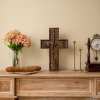 BGCOPPER Savior Jesus Cross - Carved from Natural Wood