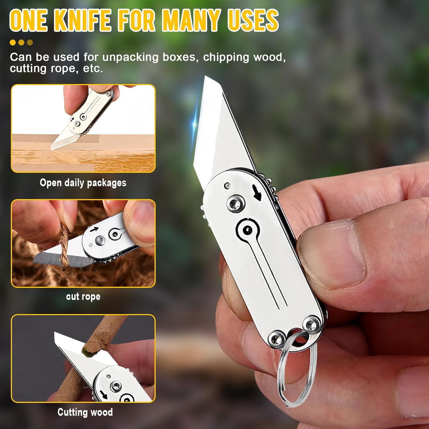 (🔥Early Christmas Sale - 49% OFF)Mini Titanium Alloy Portable EDC Keychain Folding Pocket Knife