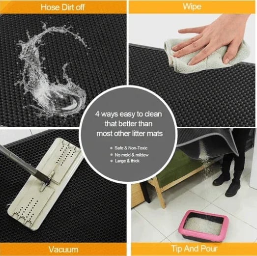 (🎅Early Christmas Sale- 48% OFF)Non-Slip Cat Litter Mat (URINE PROOF)