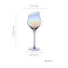 Rainbow Slanted Wine Glasses