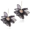 Exaggerate Big Lace Flower Drop Earrings For Women Fashion Accessories Elegant Jewelry Gifts