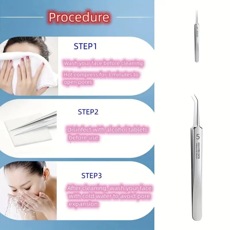 HOT SALE 🔥--Professional Facial Blackhead Remover Tweezers