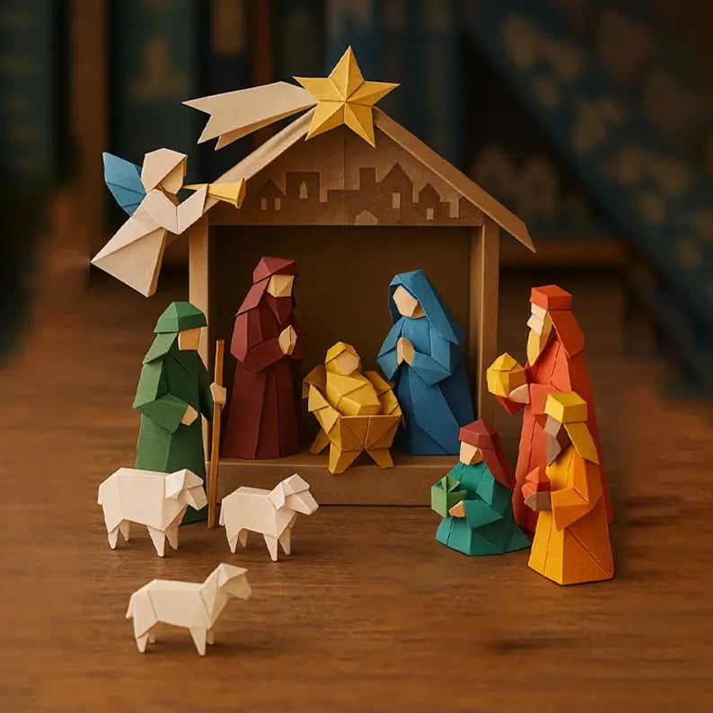 🔥Last Day 49% OFF - DIY Paper Nativity Scene✨(Suitable for beginners)