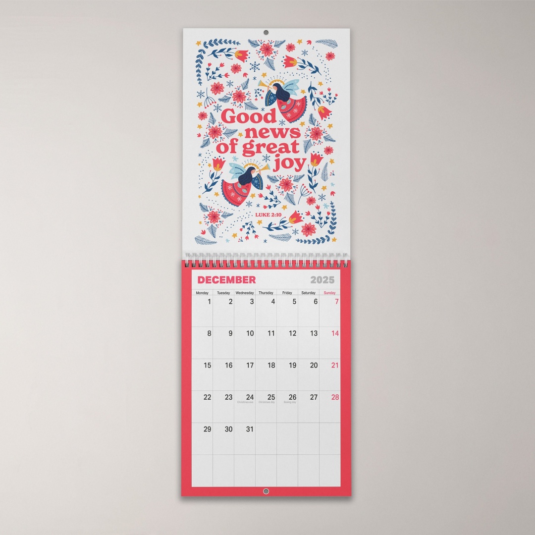 2025 Christian Calendar | Bible Verse Wall Calendar