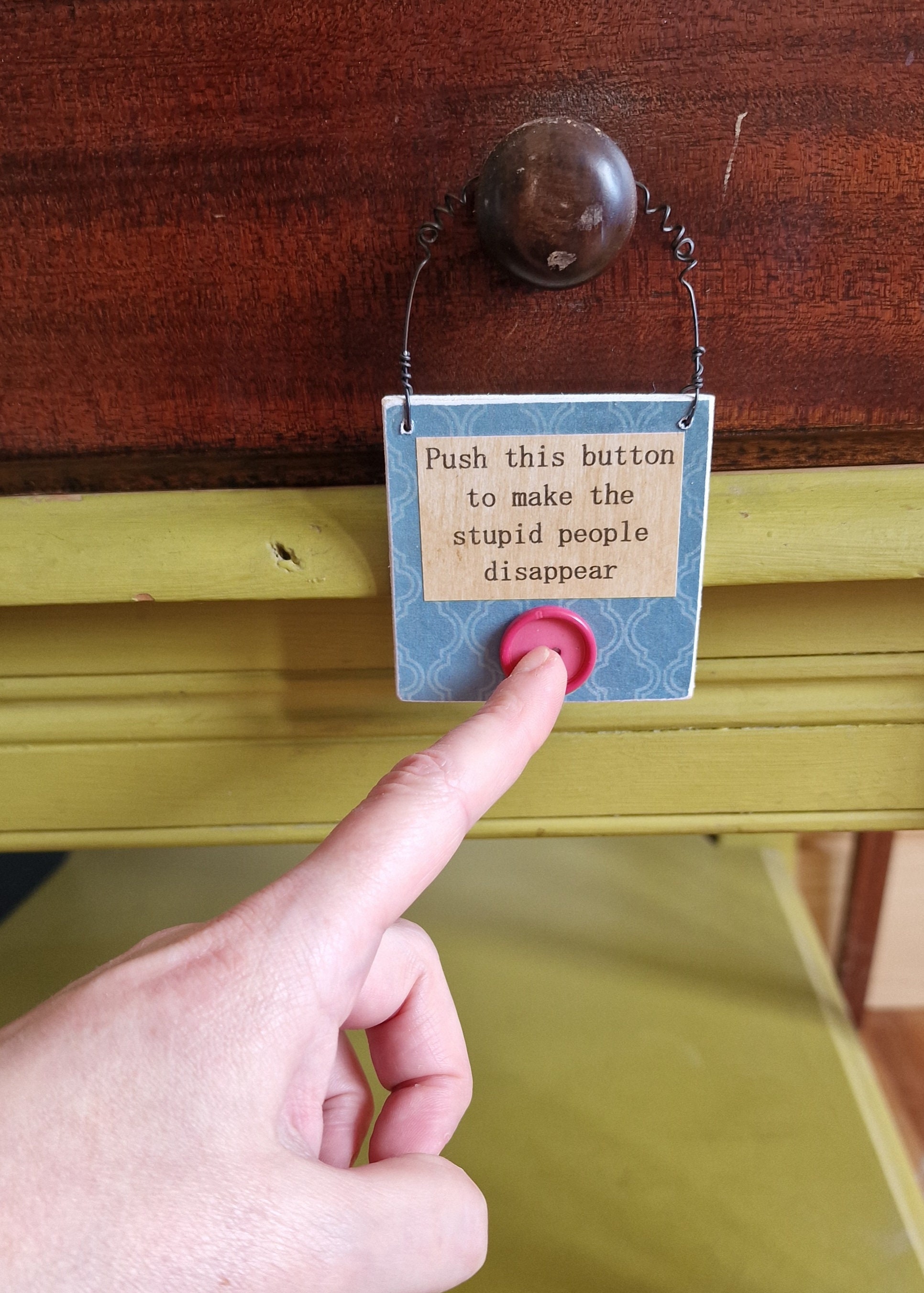 Funny Magic Button Signs