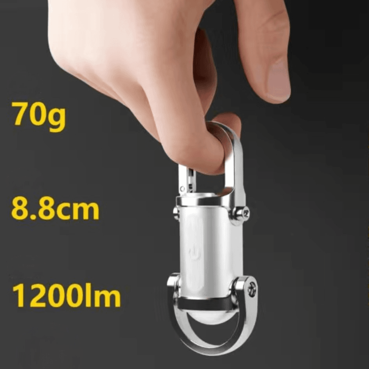 🔥HOT SALE 49% OFF⚡-Mini Keychain LED Flashlight - Fast Charging Bi-Directional Output Work Light with Emergency SOS