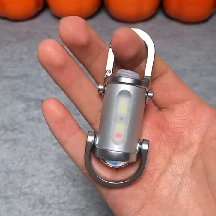 🔥HOT SALE 49% OFF⚡-Mini Keychain LED Flashlight - Fast Charging Bi-Directional Output Work Light with Emergency SOS