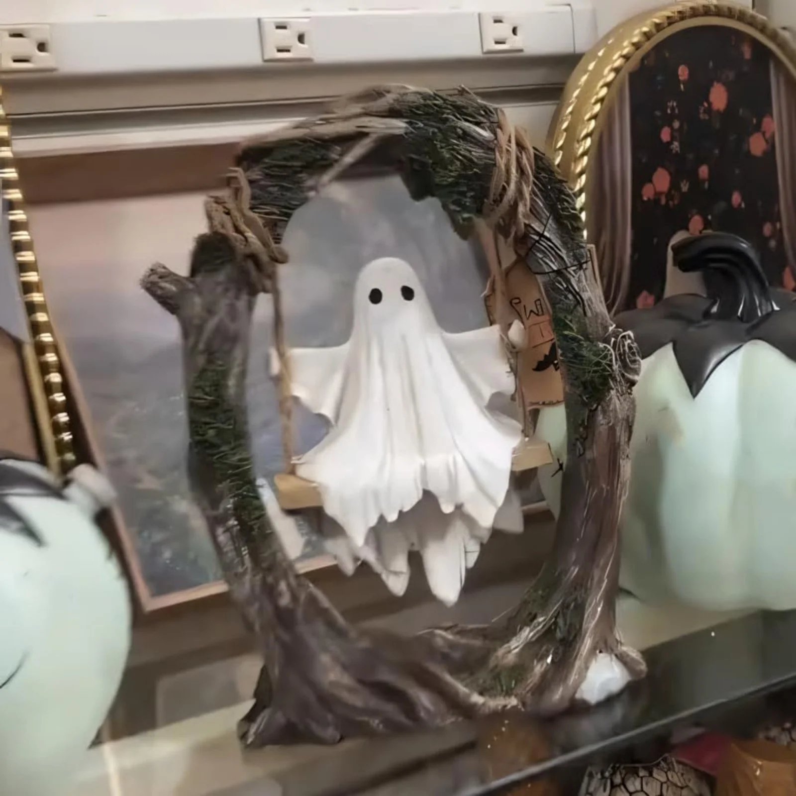 🔥Early Halloween Offer👻2025 Oncandforal®Swinging Shadows: Ghost on a Tree Swing