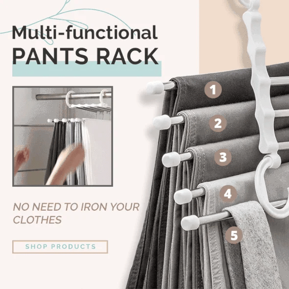 (🌲Hot Sale- SAVE 49% OFF) Magic Pants Hangers Space Saving, Buy 2 Get 1 Free NOW!